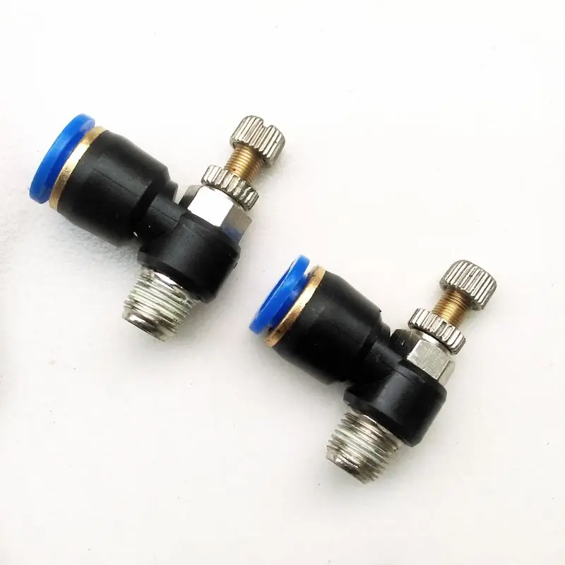 10pcs/lot  Pneumatic Air Fitting Throttle valve  Air Speed Control SL8-1  8mm-1/8''