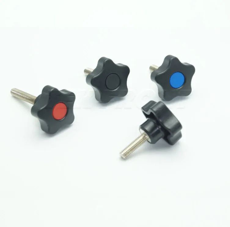 

M6 male Thread 32mm plastic lobe knob, Thumb Knobs,hand screw star knob