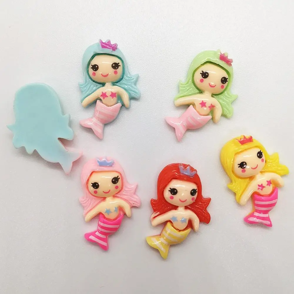 10pcs Mermaid DIY Slime Charms Supplies Accessories For Slime Filler Miniature Resin Kids Polymer Plasticine Gift