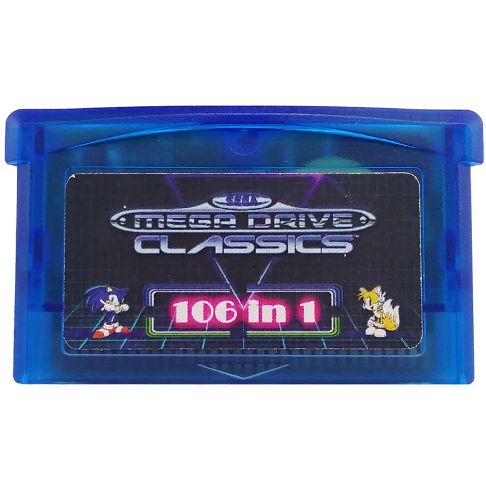 106 in 1 Gamepad game card gba cartridge box drive for Sega Master System for GBA Nintendo Advance SP NDS Multicart Games Card