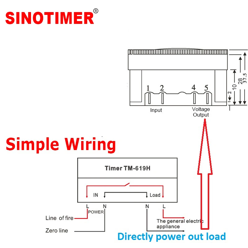 230Vac 7 Days Weekly Programmable Digital Timer Lighting Switch Output 220V Voltage Inside Battery with Dustproof Cover