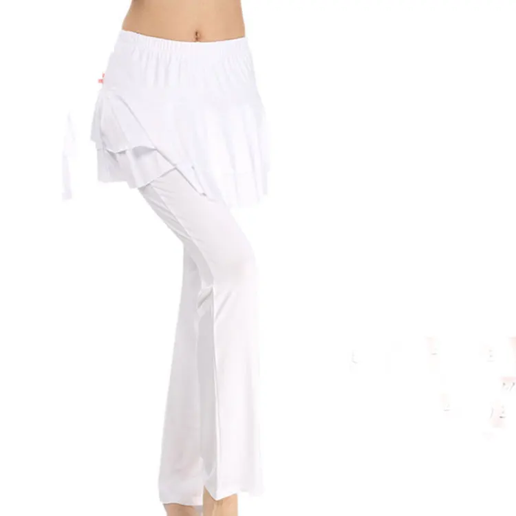 White Women Belly Dance Trousers Woman Belly Dancing Pant Bellydance Pant Adult Training Pants Belly Dance Trouser Tribal Skirt