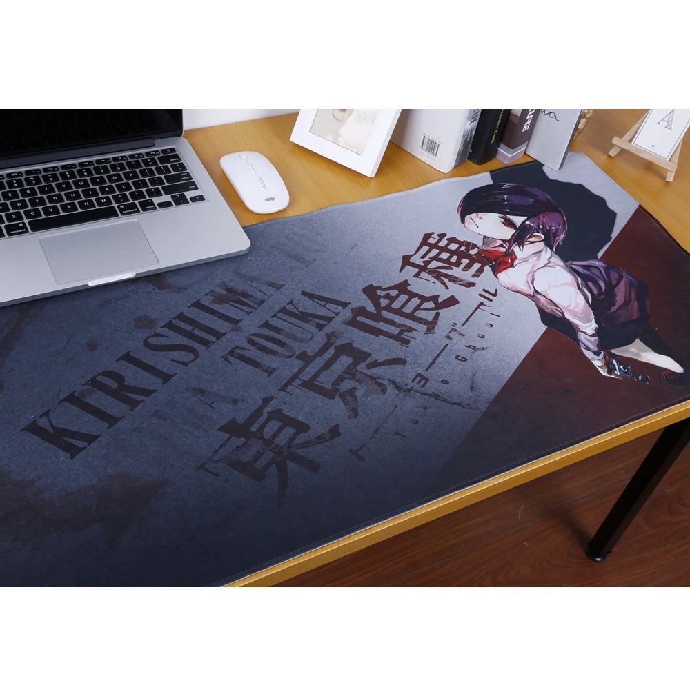 Anime JK Tokyo Ghoul Kirishima Touka Cosplay Mouse Pad Mat Rubber 40*90cm Mousepad Large Size Gift Free Custom