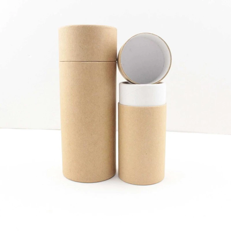 wholesale 20pcs/lot Essential Oil Bottle Packaging Box Gift Paper Tube Packing Box With Lid Round Paper Cardboard Boxes