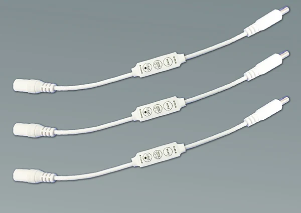 

100pcs DC 5V 12V 24V Mini 3 Keys Controller Dimmer For Single Color LED Strip Light 3528 5050 DC Head 5.5*2.1 Connect