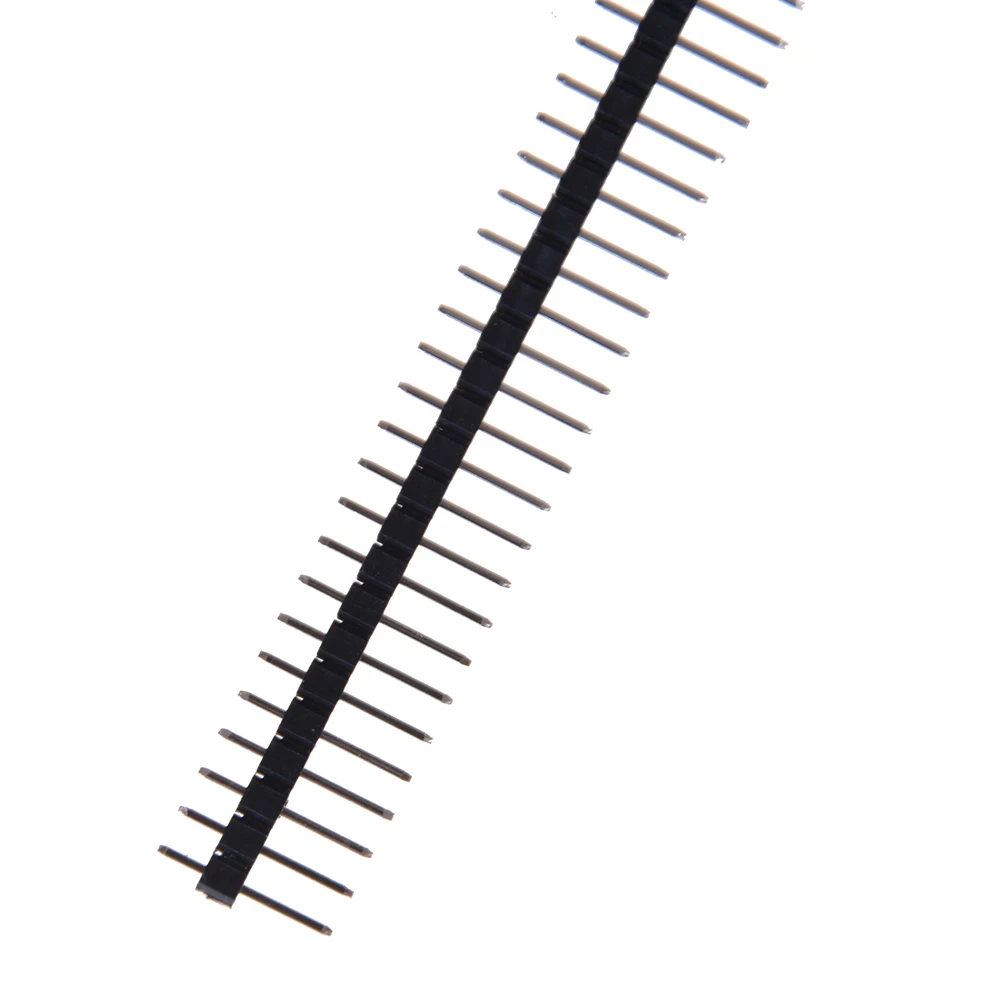 Único macho Pin Header para Arduin, Conector de 40 pinos, Strip Board Module, Elektronik, 1x40 Row, 2.54 Breakable, 20 Pcs