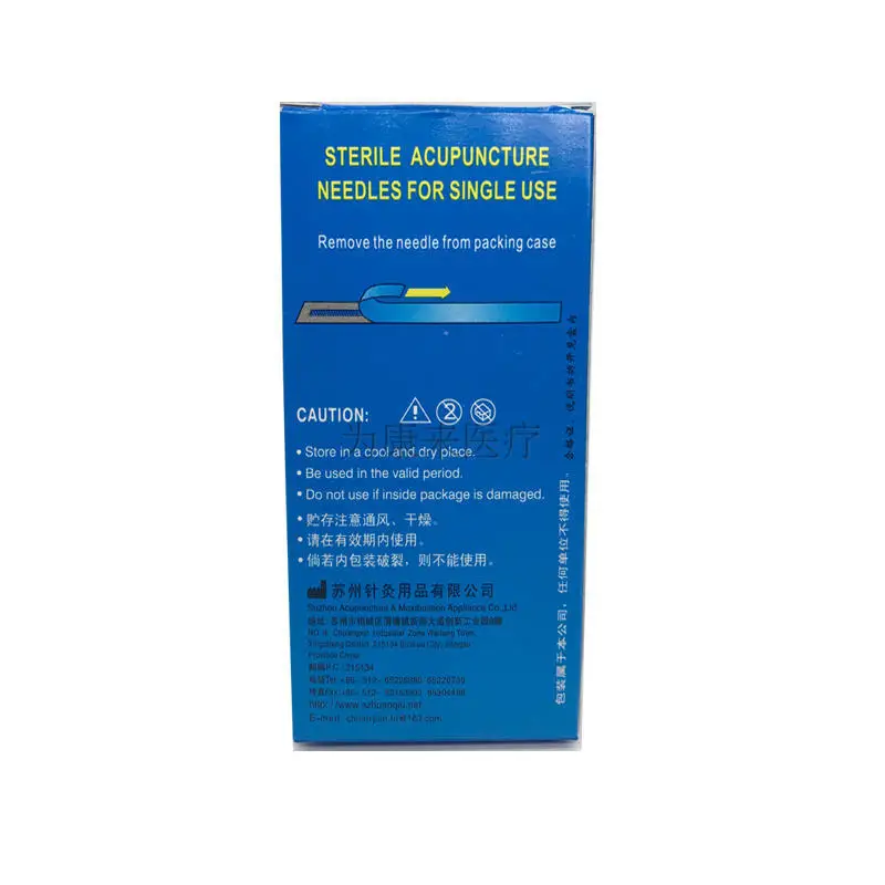 5 boxes 100pcs disposable acupuncture needle one needle one tube sterile needle 0.25/0.30/0.35mm