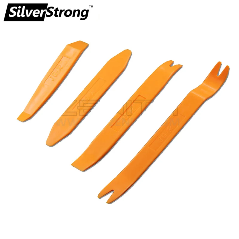 SilverStrong 4PCS/Set Removal Tool Set CAR CD RADIO DVD GPS Headunit Panel Clip Panel Trim Dash Auto Radio Removal Tool kit