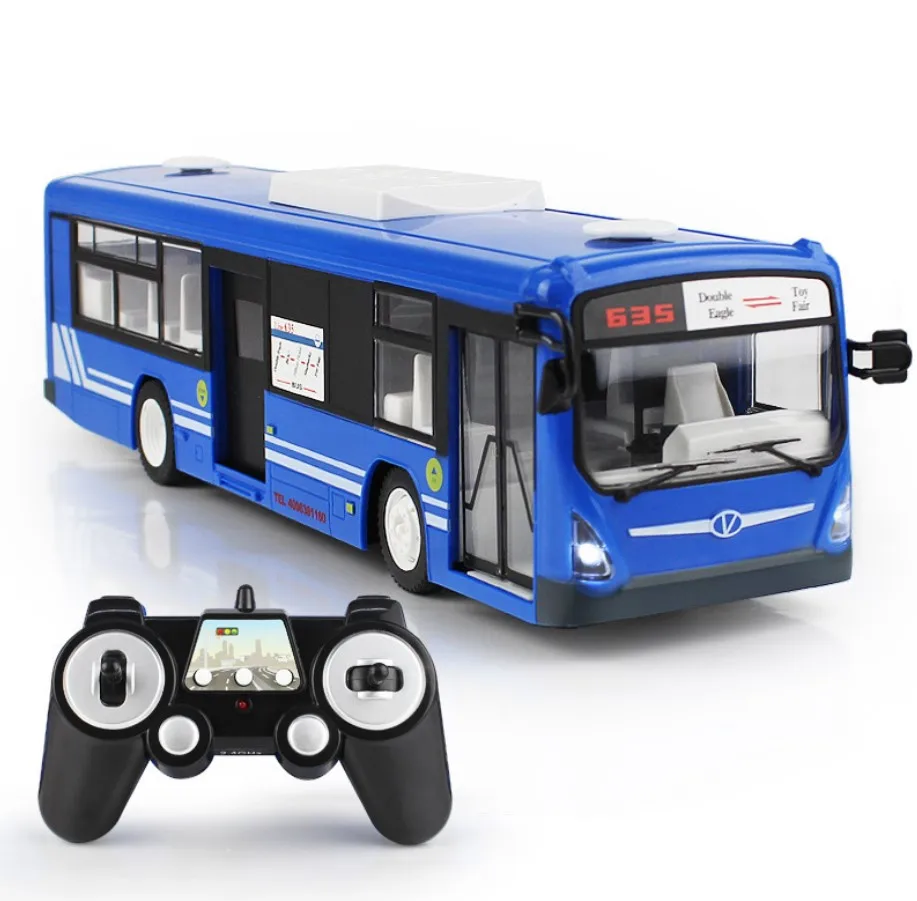 2.4G RC bus 6CH Remote Control City Bus High Speed Electric Open Door RC Bus model with Realistic sound and Light