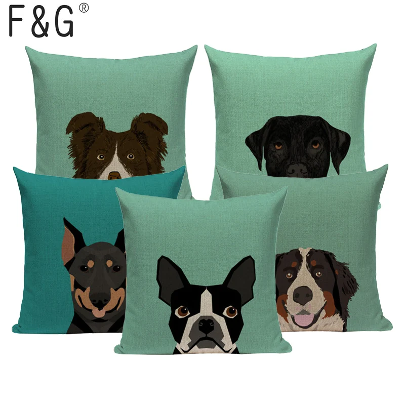 Golden Retriever Dachshund Dog Boston Terrier Throw Pillow Covers Office Party Wedding Car Home Decorative