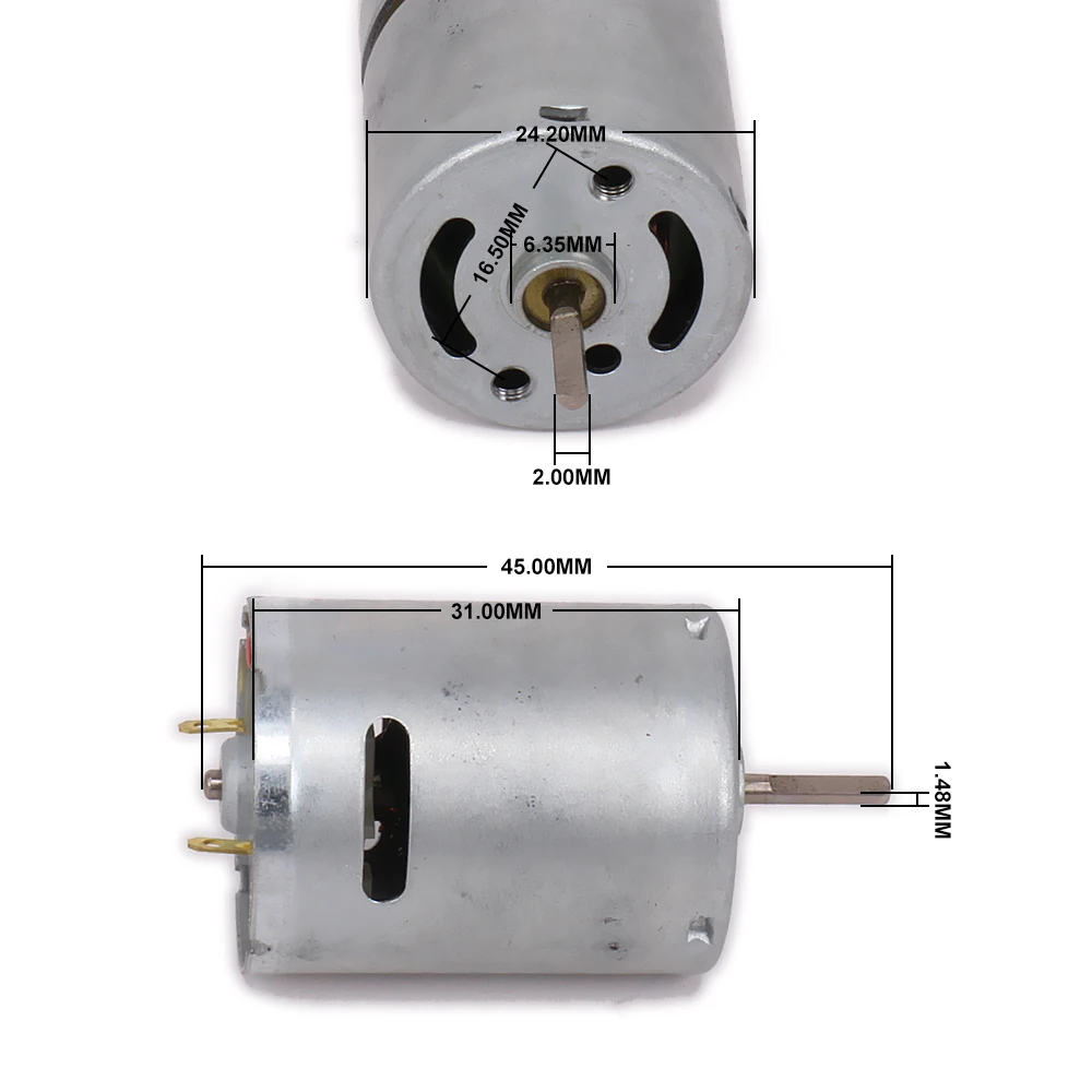 370 Series Electric Brushed Motor For 1/18 Rc Car/Boat/Airplane Original Parts Hsp Hi Speed Wltoys Tamiya Truck Buggy 58033