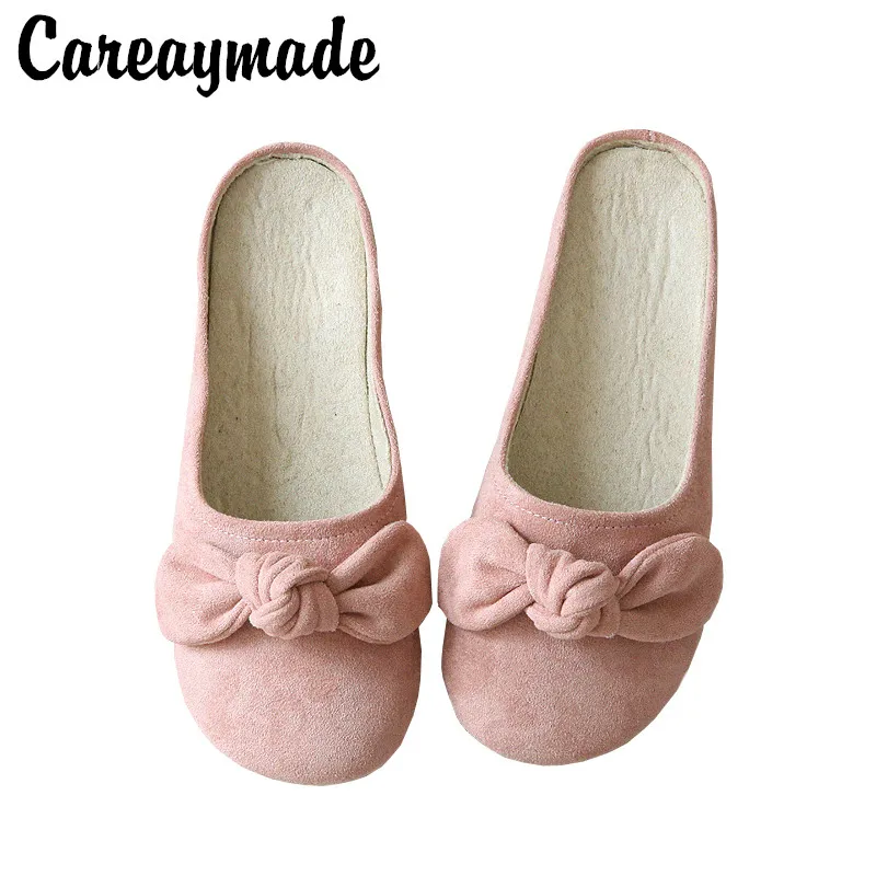 

Careaymade-Literary and Art Retro Butterfly Flat-soled Shoes New Soft-soled Comfortable Leisure Women's Slipper in Summer 2019