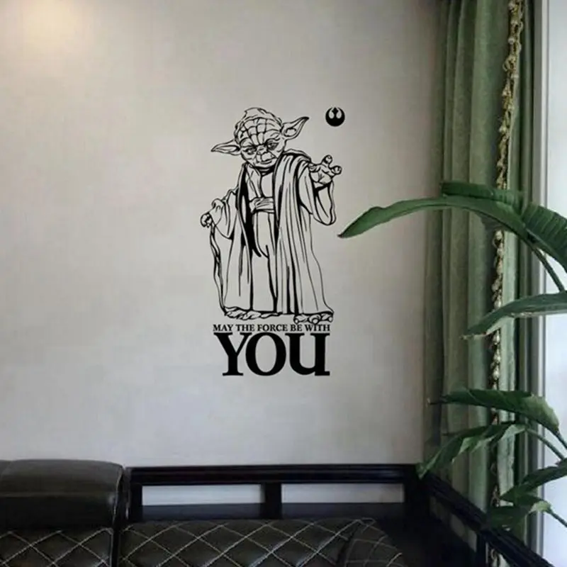 MAY THE FORCE BE WITH YOU Quote Decal WALL STICKER SCIENCE FICTION ART DECOR