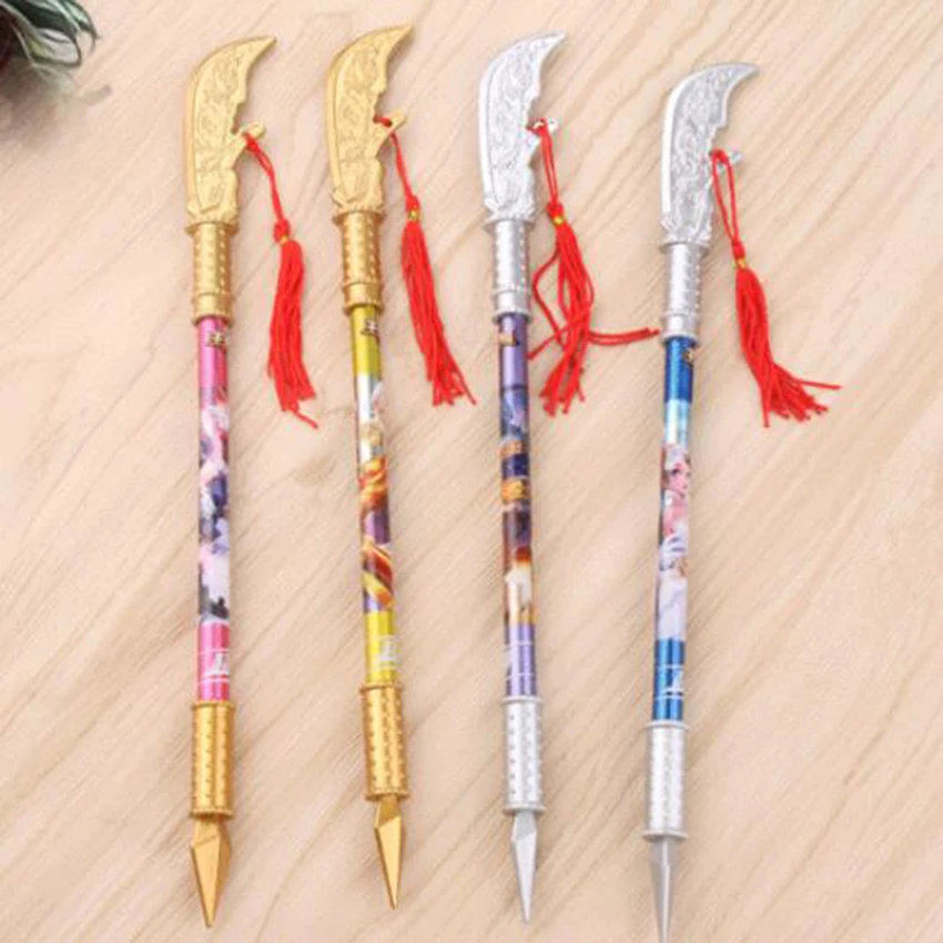 1pc 0.38mm black Refill Cute Kawaii Plastic Gel Pen Lovely Macaron Pen For Kids Gift School Stationery Student Gifts Awards