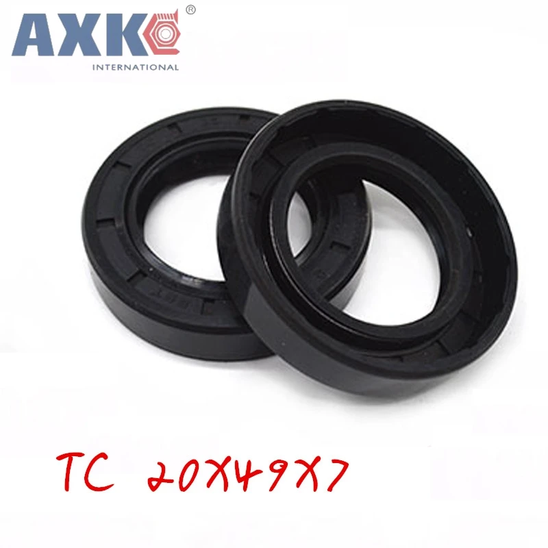 15pcs/NBR Shaft Oil grease Seal TC-20*49*7 Rubber Covered Double Lip With Garter Spring/Gasket of motorcycle part