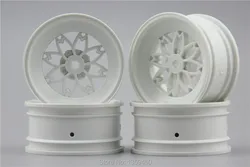 4pcs 1/10 Touring&Drift  Wheel Rim FLONW(Material White) 3mm offset  fits for 1:10 Touring&Drift Car 1/10 Rim 10601