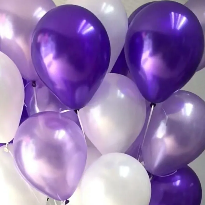 Pearl Balloons 10inch Latex Balloon Romantic Wedding Birtday Party Balloon Surprised Marry Ballon White Purple