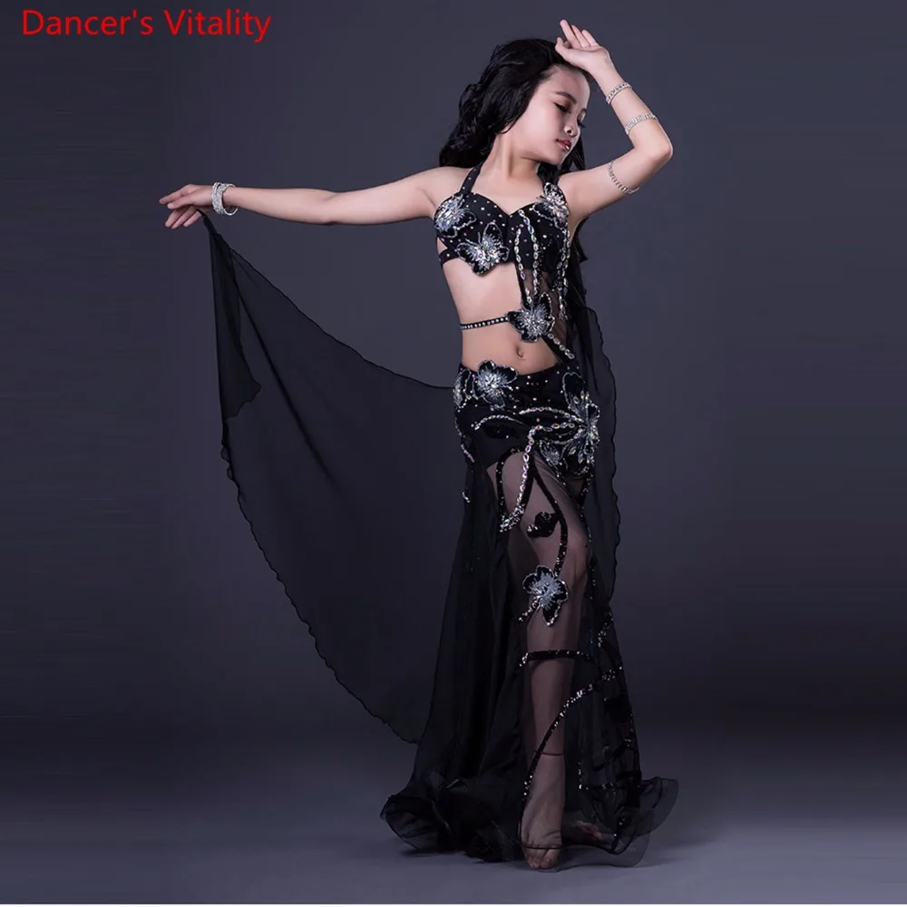 Custom Made Upscale Belly Dance for Children Costumes for kids/child/girls Sexy hand-made Belly Dancing Suits Clothes for Stage