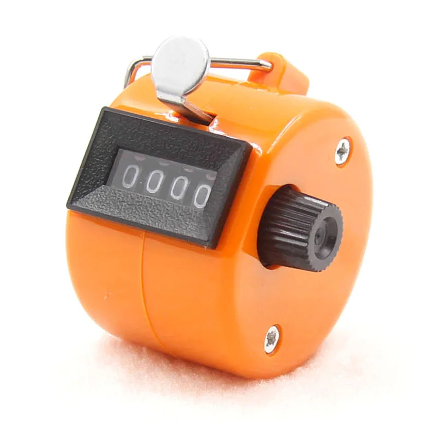 Contador de números de dígitos mecânica escudo plástico mão dedo exibição contagem manual contagem tally clicker temporizador futebol golf counter