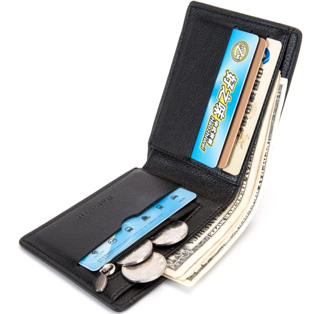 BABORRY Men Business Aluminum Cash ID Card Holder RFID Blocking Slim Metal Wallet Coin Purse Card Case Credit Wallet