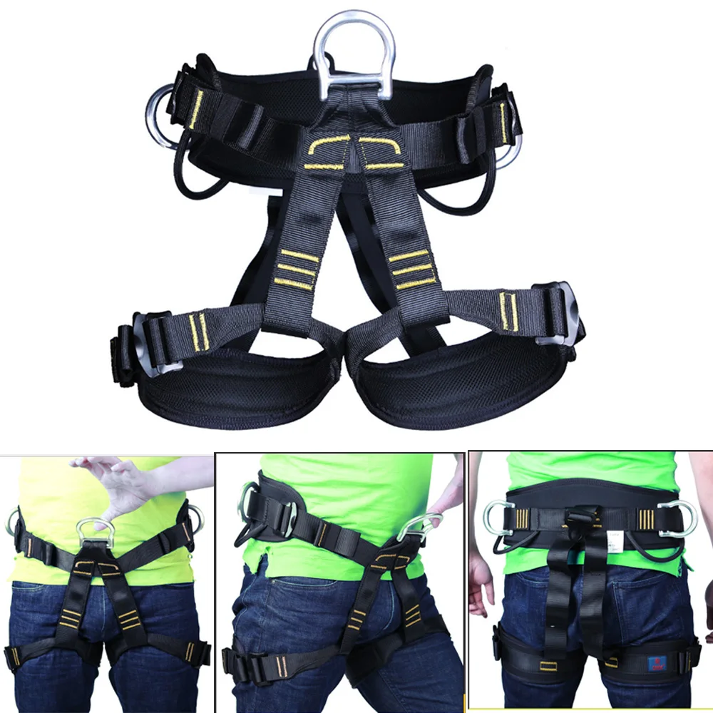 

Wider Rock Climbing Harness Seat Belt Caving Rescue Tree Climbing Sitting Safety Belt Rappelling Gear Equipment