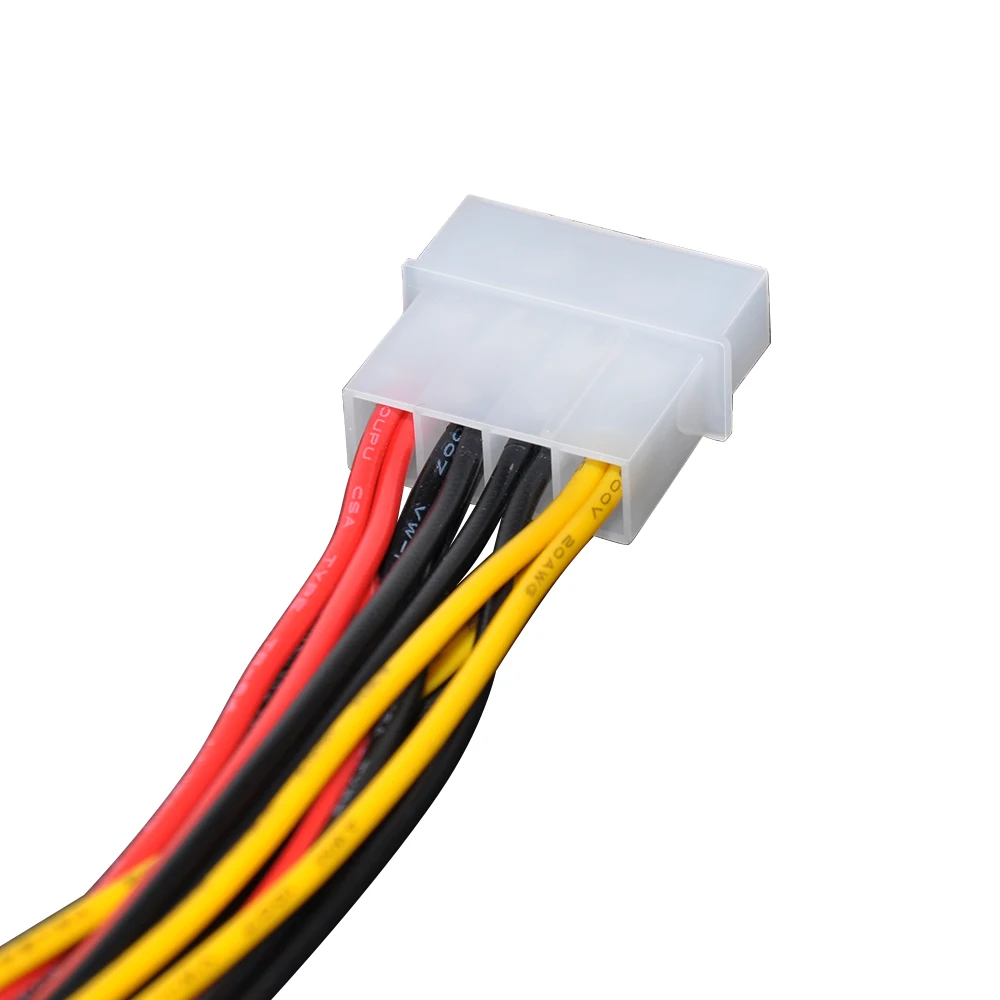 DeepFox 4 Pins Molex Male to 3 Port Molex IDE Female Power Splitter Computer Adapter 4 Pins IDE Power Cable