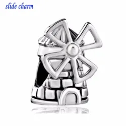 New Wholesale Free Shipping Attractions Netherlands Windmill European Charm Bead Charms Bracelets  Fit Pandora Bracelet