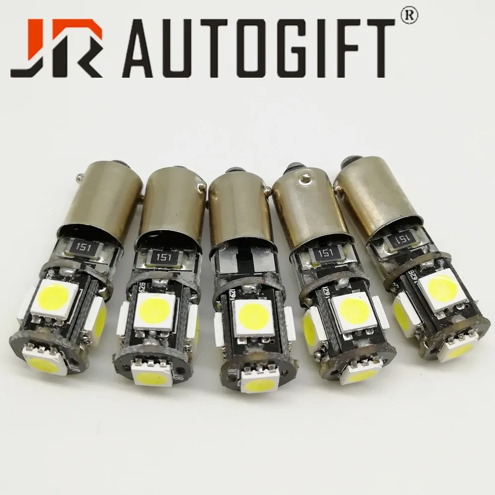 100pcs/lot Ba9s 5 smd 5050 led Canbus Error Free Car Reading Lights T11 T4W 5SMD DOOR LIGHT BULBS ERROR White