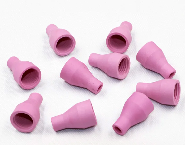 Pistola de soldadura de arco de argón, 50 piezas, QQ-150A, boquilla de cerámica, manga protectora, accesorios de cabeza de pistola