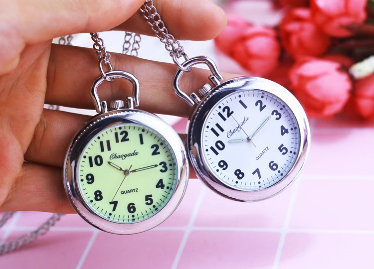Large Digital Quartz Pocket Watches for Men and Women, Waterproof Electronic Key Chain Clock Gift for Father, Husband, Students,