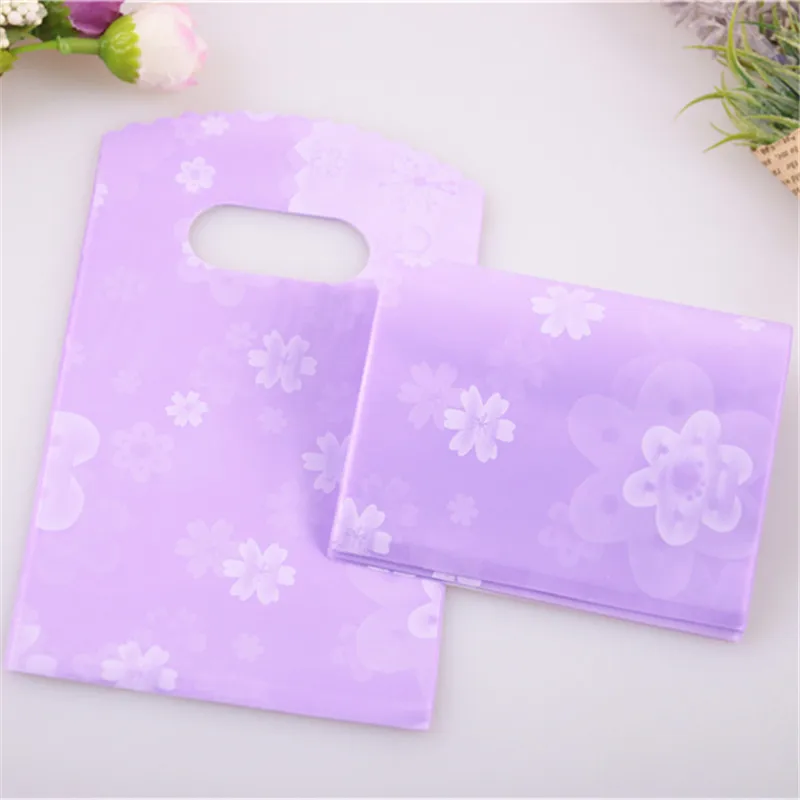 Hot Sale New Design Wholesale 50pcs/lot 9*15cm Good Quality Luxury Mini Packaging Bags Small Gift Pouches with Flower