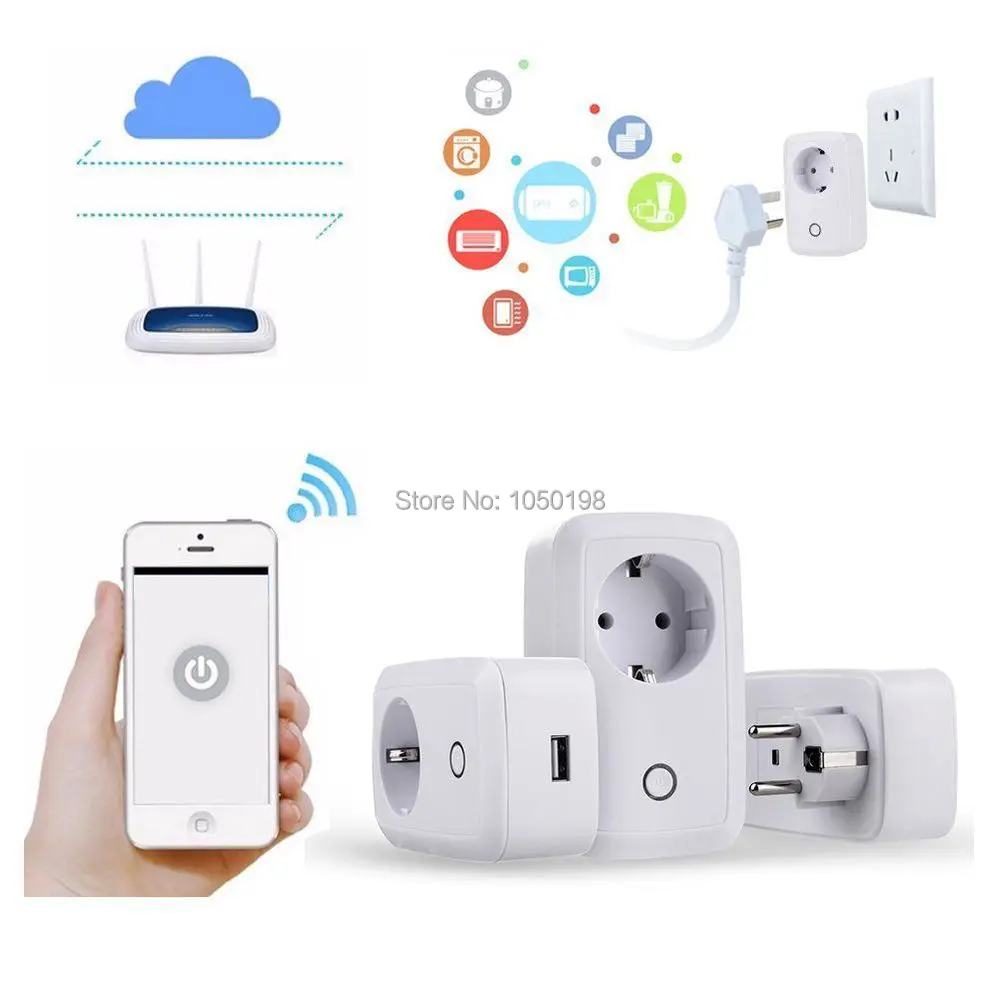 Smart WiFi Socket Plug Remote Control AC Power Repeater Switch for Android iOS