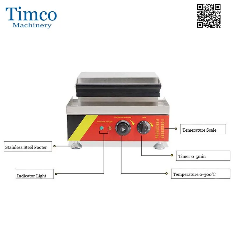 ماكينة صنع وافل مافن هوت دوج 5 قطع من تيمكو الإسبانية