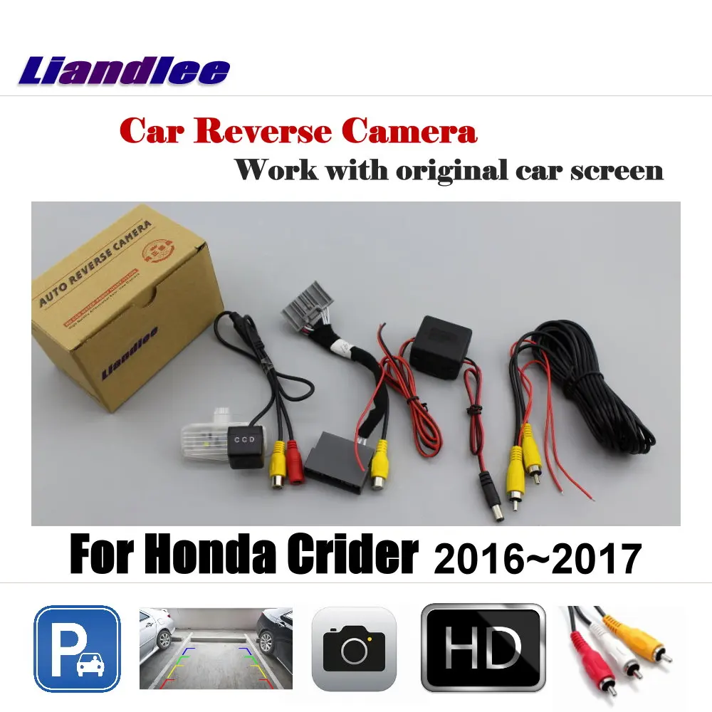 

For Honda Crider 2016-2017 Car Rear View Rearview Camera Back Reverse Parking AUTO HD CCD NTSC PAL RCA AUX CAM