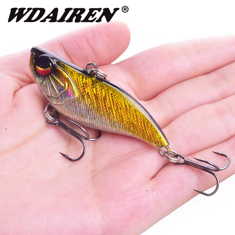 1Pc VIB Fishing Lures 6cm 14g Vibration Sinking Wobblers Plastic Artificial Hard Bait With Hook for Bass Pike Winter Tackle​