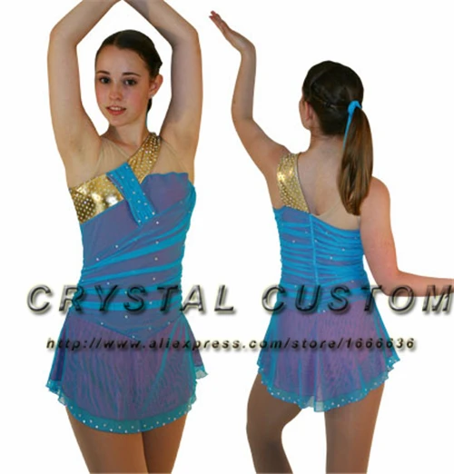 

Ice Figure Skating Dress For Kids Fashion New Brand Competition Figure Skating Dresses Crystal Custom DR3605