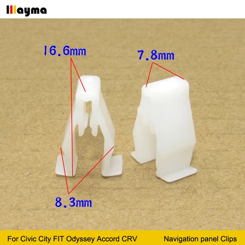 Clips de plástico para Honda Civic City FIT Odyssey Accord CRV, panel de navegación de control Central, clips de hebilla de instrumento, 20 piezas