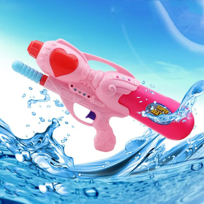 33CM Summer Outdoor Pink Girl Pressure Water Gun Child Water Gun Pumping Water Toy Soaking Pump Action Water Gun Spray Gun