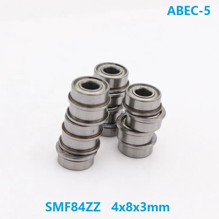 

20pcs/lot ABEC-5 SMF84ZZ SMF84 ZZ Stainless Steel flange bearing 4x8x3 mm Shielded deep groove Ball Bearing 4*8*3mm