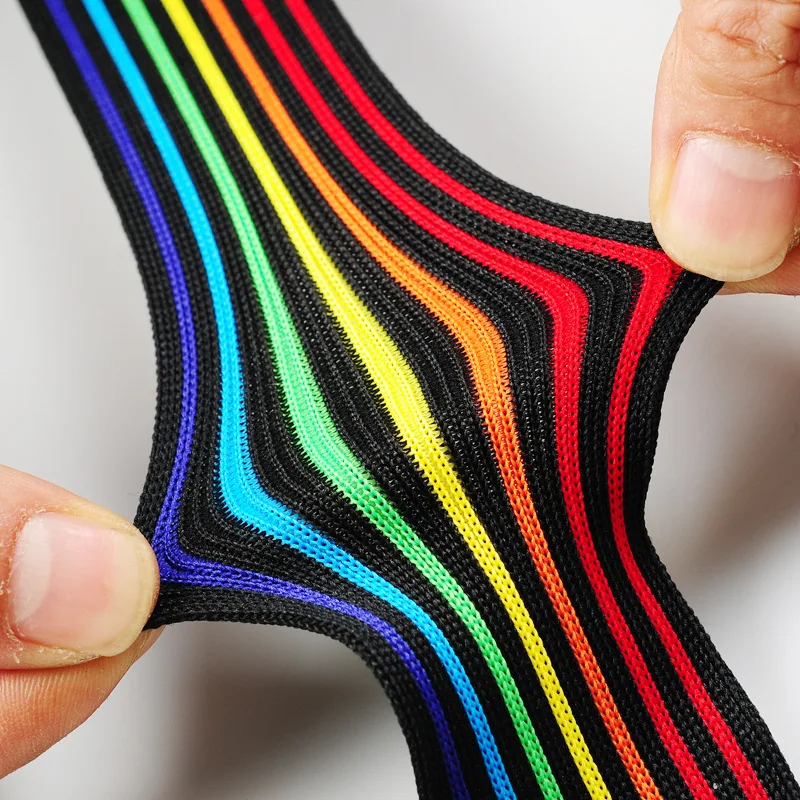 8M Orgoglio Arcobaleno Striscia di Fasce Elastiche 40 MILLIMETRI Nastro Elastico Cintura Sacchetti di Abbigliamento Pantaloni Elastici Nastri E