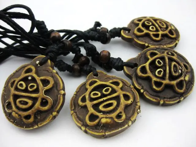 10 PCS Classical Rare Taino Biker Charming Culture SUN Embossed Round Necklace