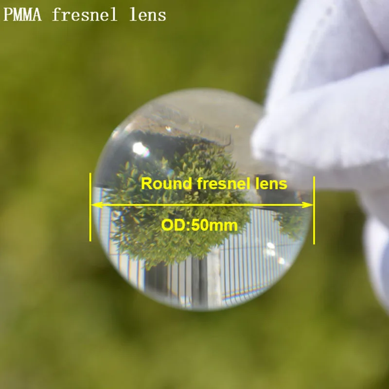 Factory supply 50mm round shape PMMA fresnel lens for sale ,spot fresnel lens