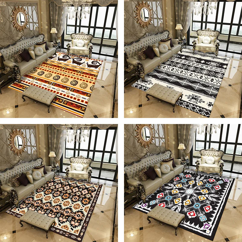 

New creative geometric living room bedroom carpet Household rectangular printed Rugs/carpets Sofa coffee table Floor Mat custom