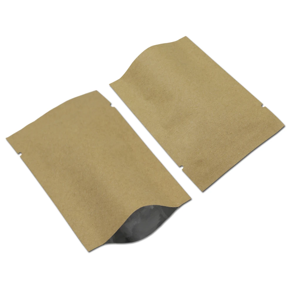 

Wholesale Vacuum Packaging Bag Coffee Spice Storage Bags Open Top Heat Seal Package Bag Inner Aluminum Outer Kraft Paper Design