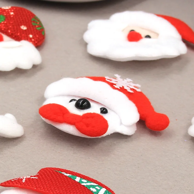 20PCS/Lot Mix Style Christmas Padded Applique Crafts for Children Headwear Hair clip Accessorie and Garment Accessoires