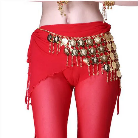 Belly dance accessories gold / silver coins  belly dance belts for women belly dance costume hip scarf image 2