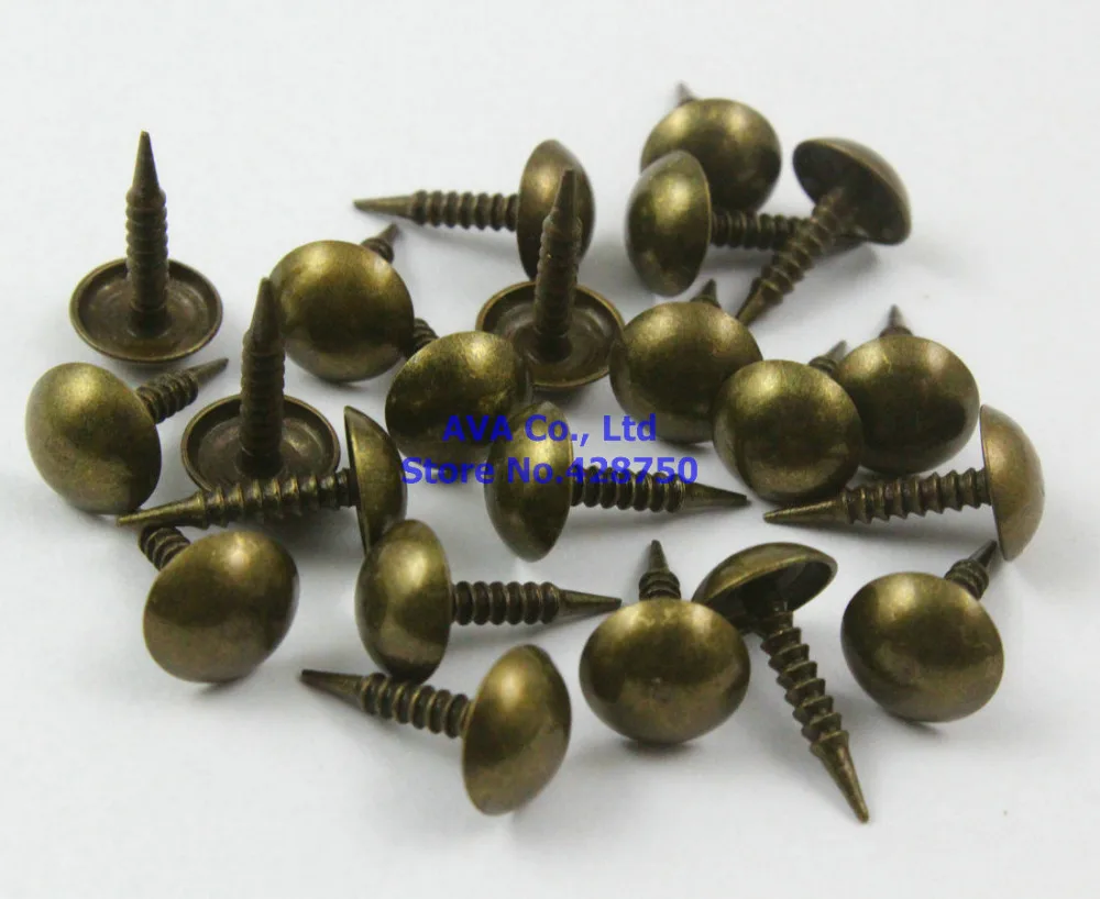 200 Pieces 8x15mm Antique Brass Upholstery Tacks Nails