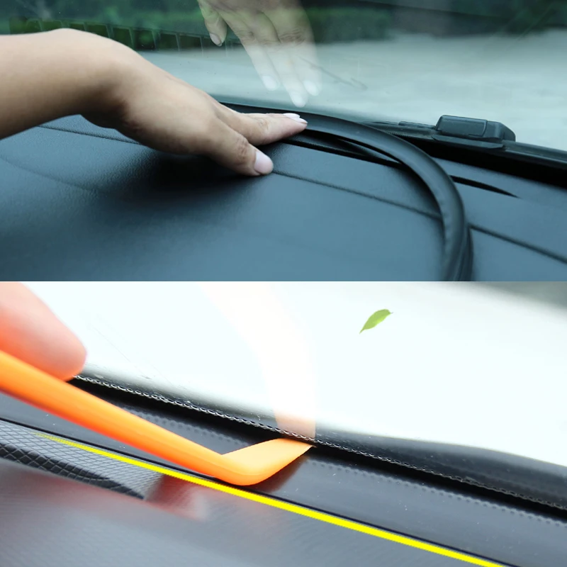 Car Sticker Dashboard Sealing Strip Noise Sound Insulation Rubber Strips Leakproof Weatherstrip Auto Anti Leak Strip Accessories