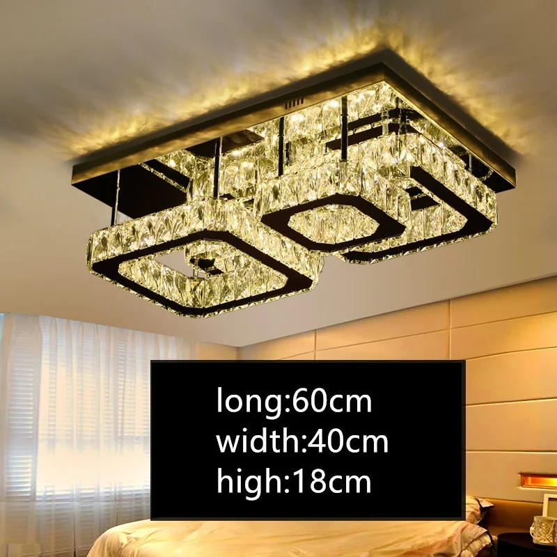 IWHD LED ceiling Lights K9 Crystal Led Lamp Modern Ceiling Lamps For Living Room Tricolor dimming Home Lighting Fixtures