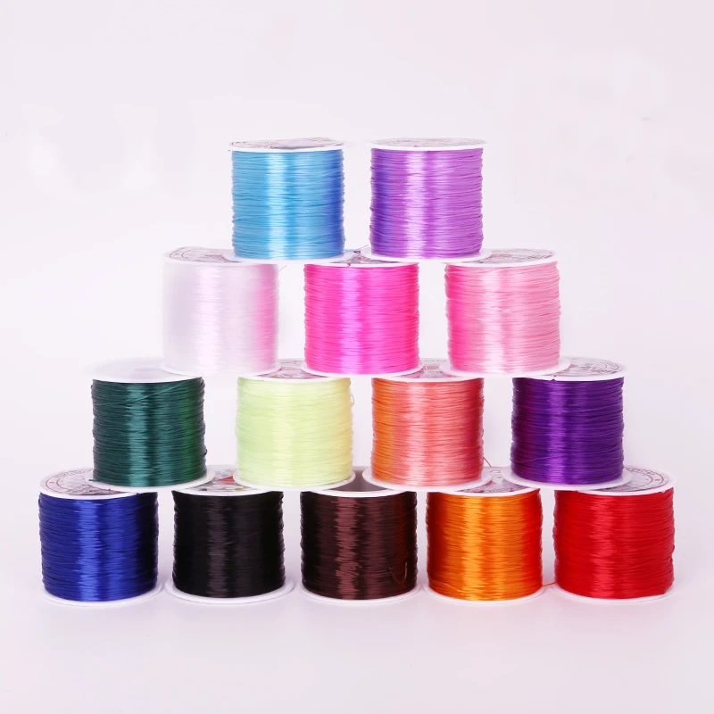 Wire 50m 0.7mm Colorful Stretchy Elastic Cord Crystal String Wire For Jewelry Making Beading Bracelet Wire Fishing Thread Rope